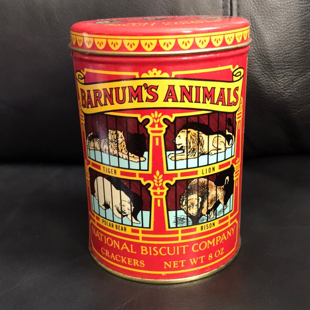 Barnum Bailey Animal Cracker Tin Replica
